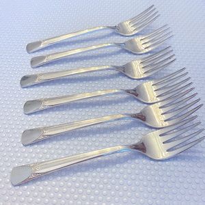 Vintage banquet embassy, silver plate desert forks.